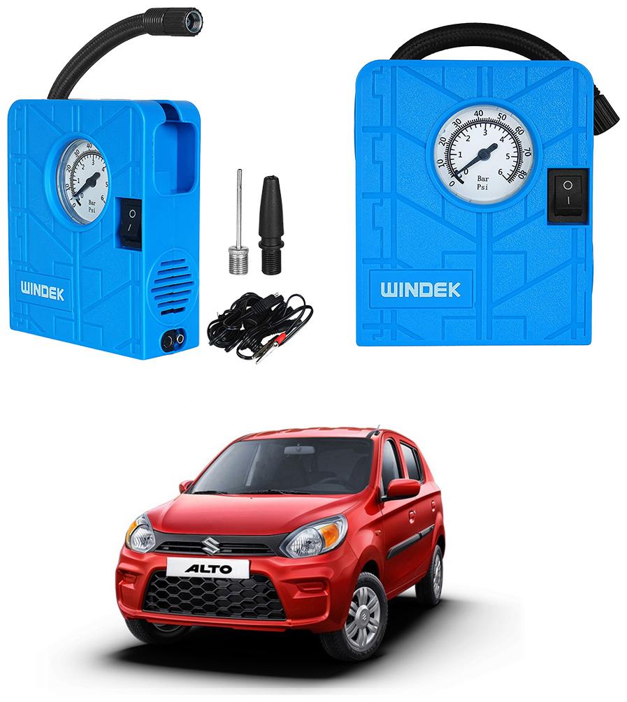 

Oshotto Windek Compact Air Pump Tire Inflator Compressor 300PSI Compatible with Maruti Suzuki Alto (Blue)