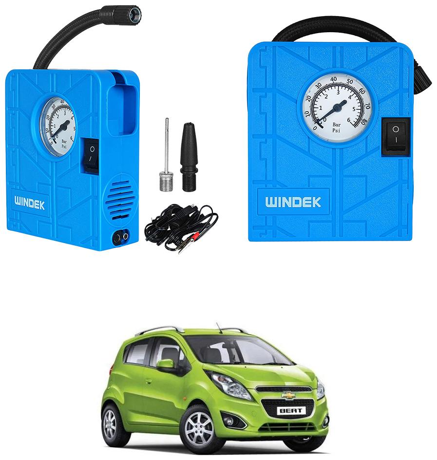 

Oshotto Windek 12V Portable Tire InflatorCompressor with LED Light for Chevrolet Beat (Blue)