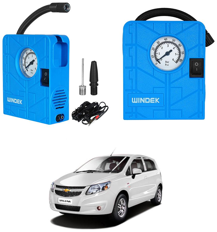 

Oshotto Windek Compact Air Pump Tire Inflator Compressor 300PSI Compatible with Chevrolet Uva Old Uva Sail (Blue)