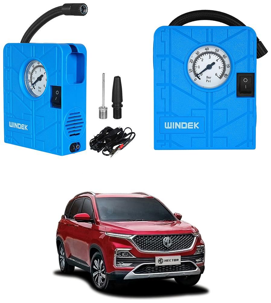 

Oshotto Windek 12V Portable Tire InflatorCompressor with LED Light for MG Hector (Blue)