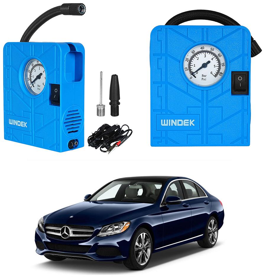 

Oshotto Windek Compact Air Pump Tire Inflator Compressor 300PSI Compatible with Mercedes-Benz C-Class 2016 Onward (Blue)