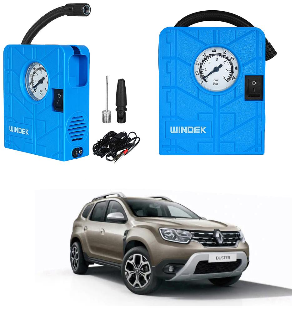 

Oshotto Windek Compact Air Pump Tire Inflator Compressor 300PSI Compatible with Renault Duster (Blue)