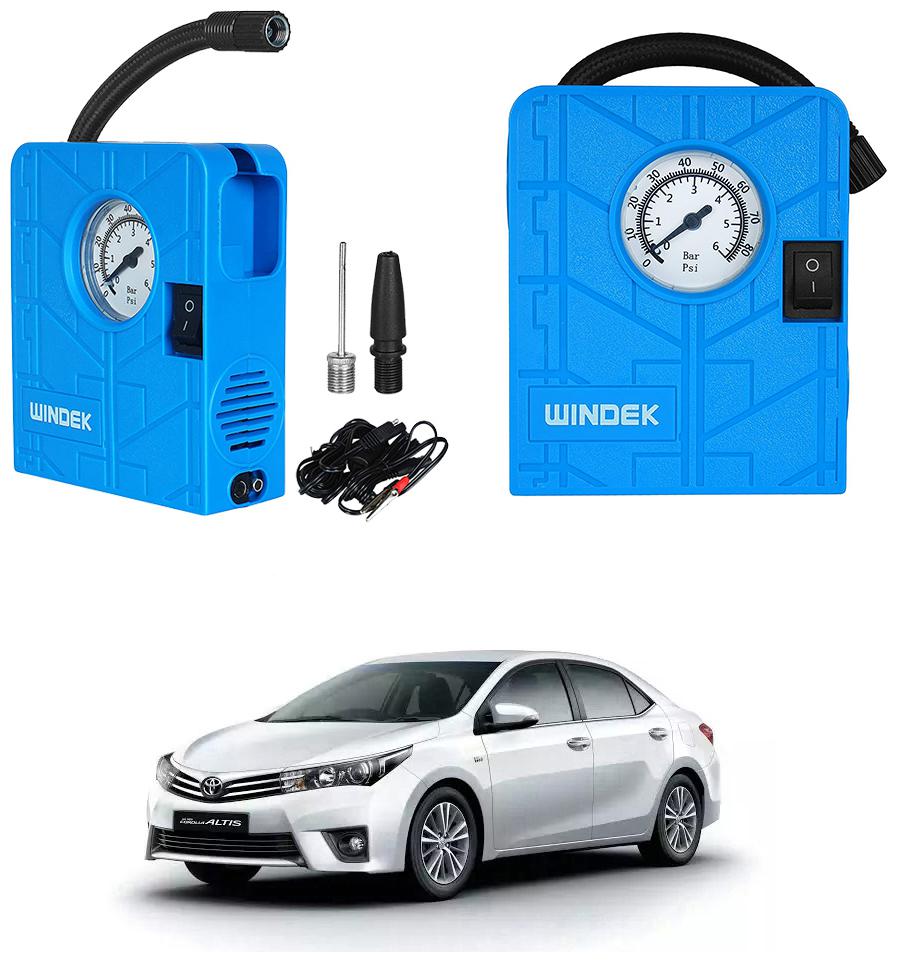 

Oshotto Windek 12V Portable Tire InflatorCompressor with LED Light for Toyota Corolla Altis (Blue)