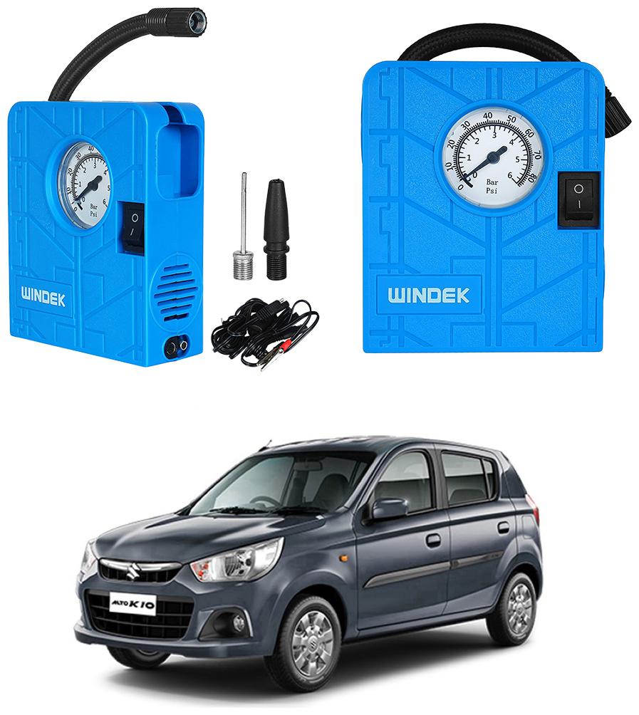 

Oshotto Windek 12V Portable Tire InflatorCompressor with LED Light for Maruti Suzuki Alto K10 (Blue)