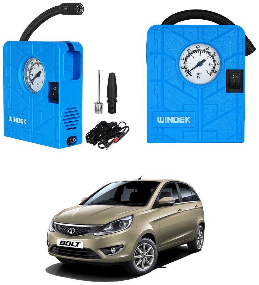 

Oshotto Windek 12V Portable Tire InflatorCompressor with LED Light for Tata Bolt (Blue)