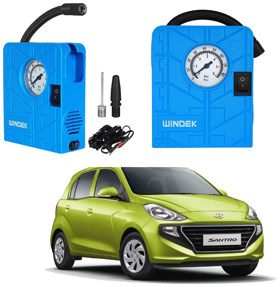 

Oshotto Windek Compact Air Pump Tire Inflator Compressor 300PSI Compatible with Hyundai Santro 2018 (Blue)