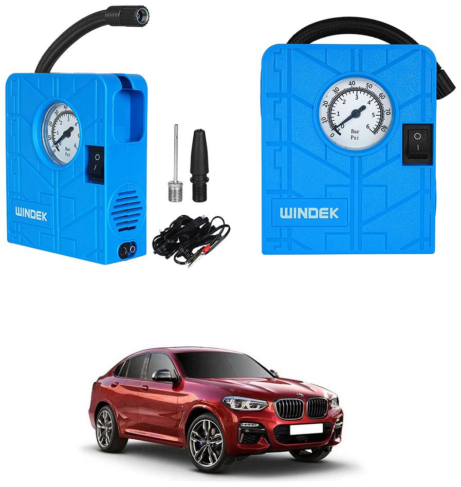 

Oshotto Windek 12V Portable Tire InflatorCompressor with LED Light for BMW X4 (Blue)