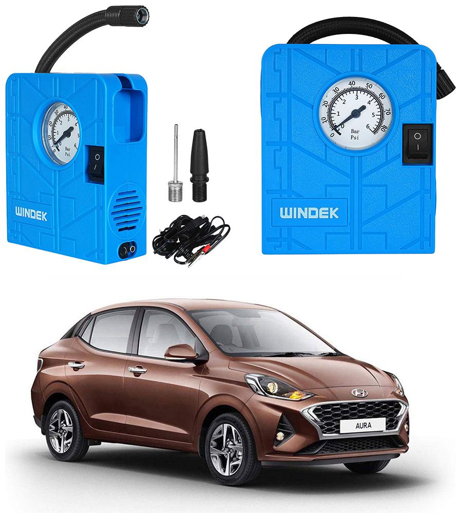 

Oshotto Windek 12V Portable Tire InflatorCompressor with LED Light for Hyundai Aura (Blue)