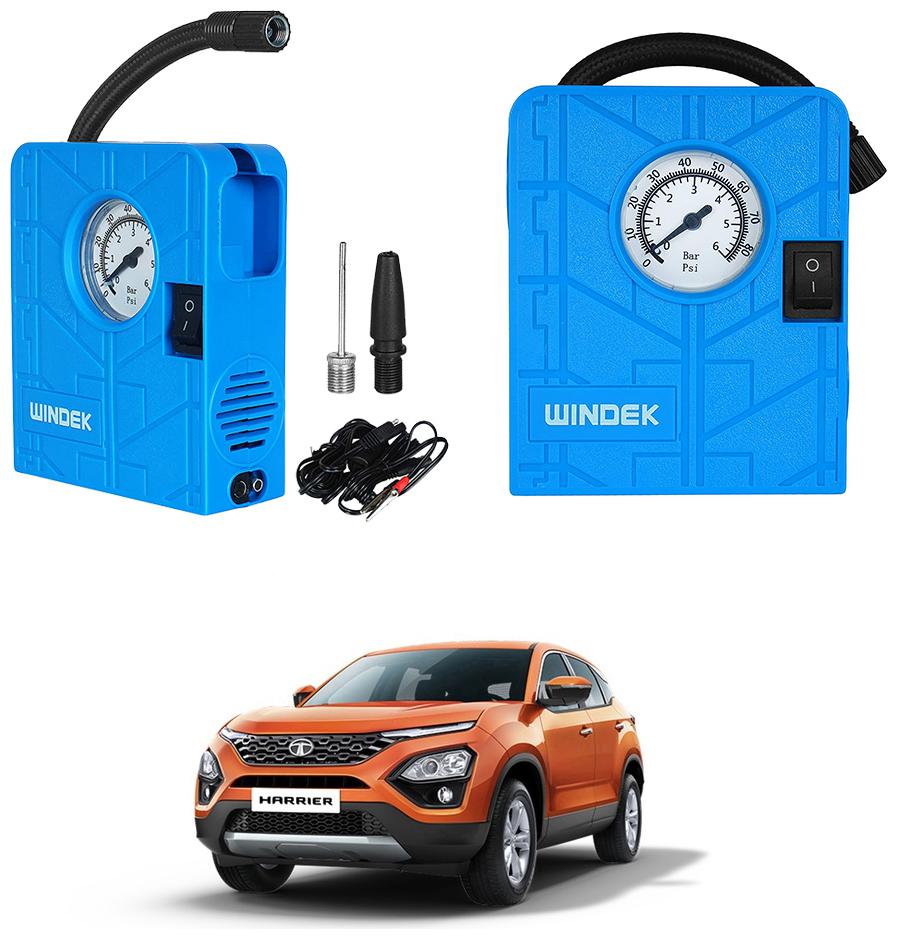 

Oshotto Windek Compact Air Pump Tire Inflator Compressor 300PSI Compatible with Tata Harrier (Blue)