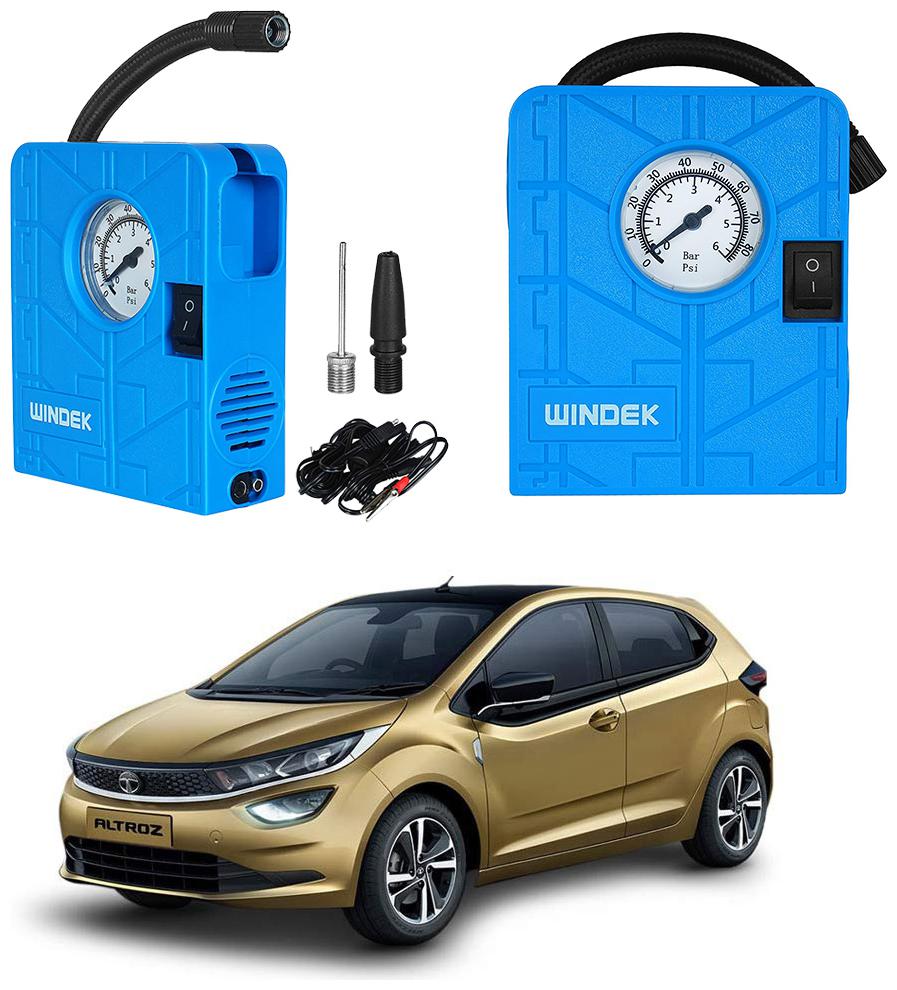 

Oshotto Windek Compact Air Pump Tire Inflator Compressor 300PSI Compatible with Tata Altroz (Blue)