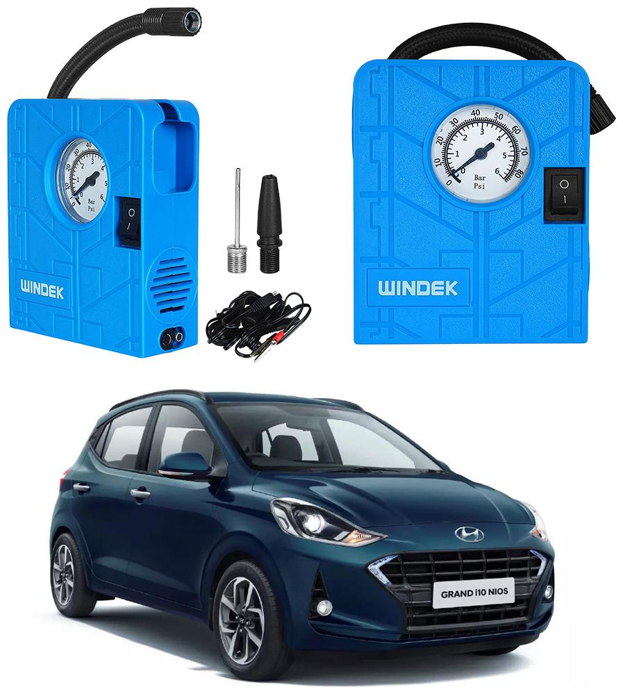

Oshotto Windek Compact Air Pump Tire Inflator Compressor 300PSI Compatible with Hyundai i10 Grand Nios (Blue)