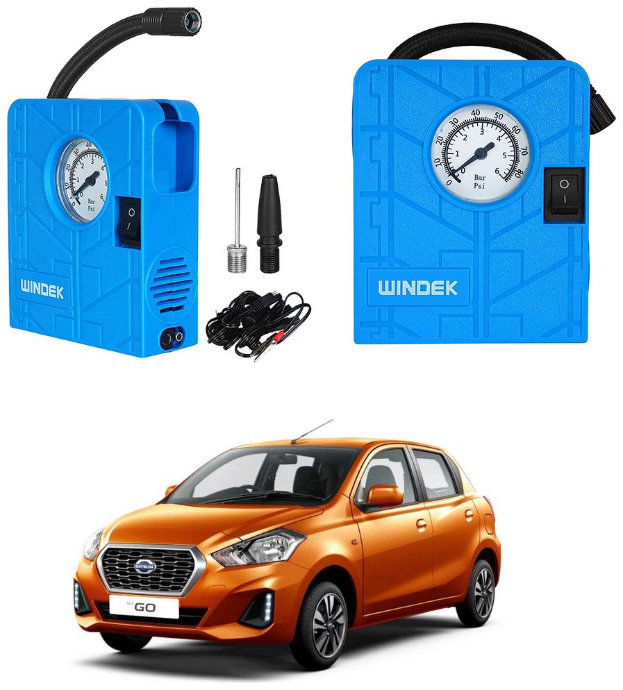 

Oshotto Windek Compact Air Pump Tire Inflator Compressor 300PSI Compatible with Datsun GO Redi Go (Blue)