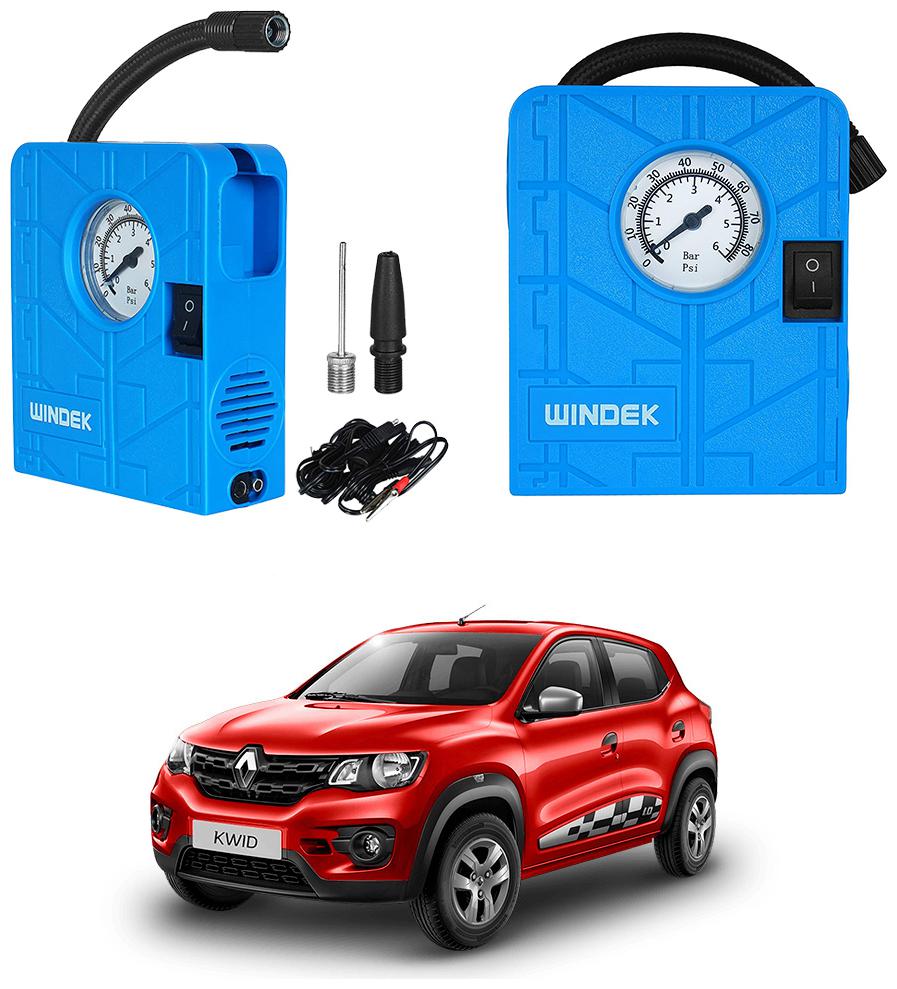 

Oshotto Windek Compact Air Pump Tire Inflator Compressor 300PSI Compatible with Renault Kwid (Blue)