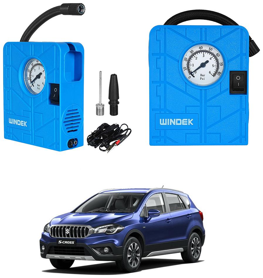 

Oshotto Windek 12V Portable Tire InflatorCompressor with LED Light for Maruti Suzuki S-Cross (Blue)