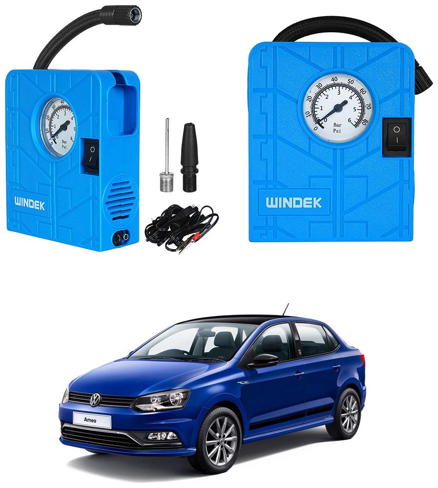 

Oshotto Windek 12V Portable Tire InflatorCompressor with LED Light for Volkswagen Ameo (Blue)
