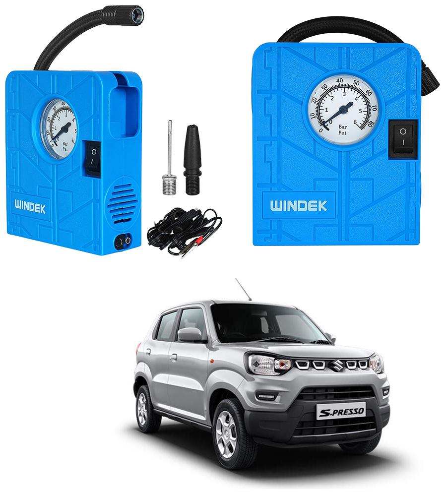 

Oshotto Windek 12V Portable Tire InflatorCompressor with LED Light for Maruti Suzuki S-Presso (Blue)