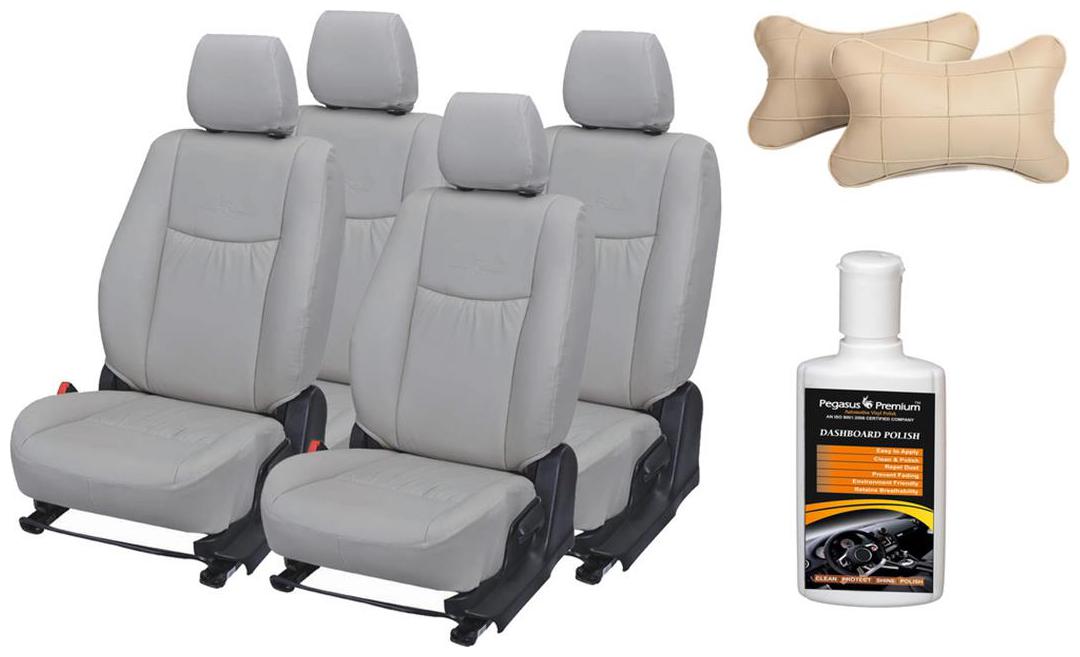 

Pegasus Premium Seat Cover for Datsun Go with Neck rest and Dashboard polish