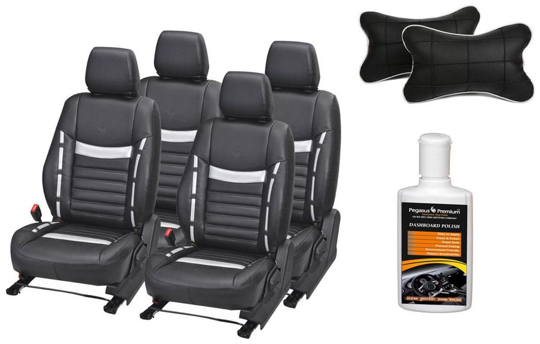 

Pegasus Premium Seat Cover for Hyundai Verna with Neck rest and Dashboard polish