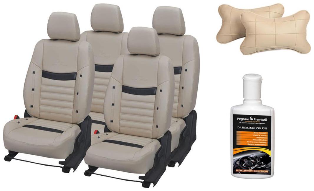 

Pegasus Premium Seat Cover for Renault Kwid with Neck rest and Dashboard polish