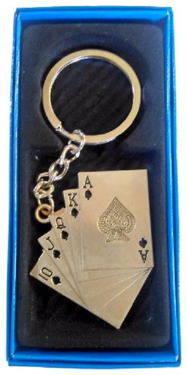 

Playing Cards lovers cards design Key Chain Metal Key Ring