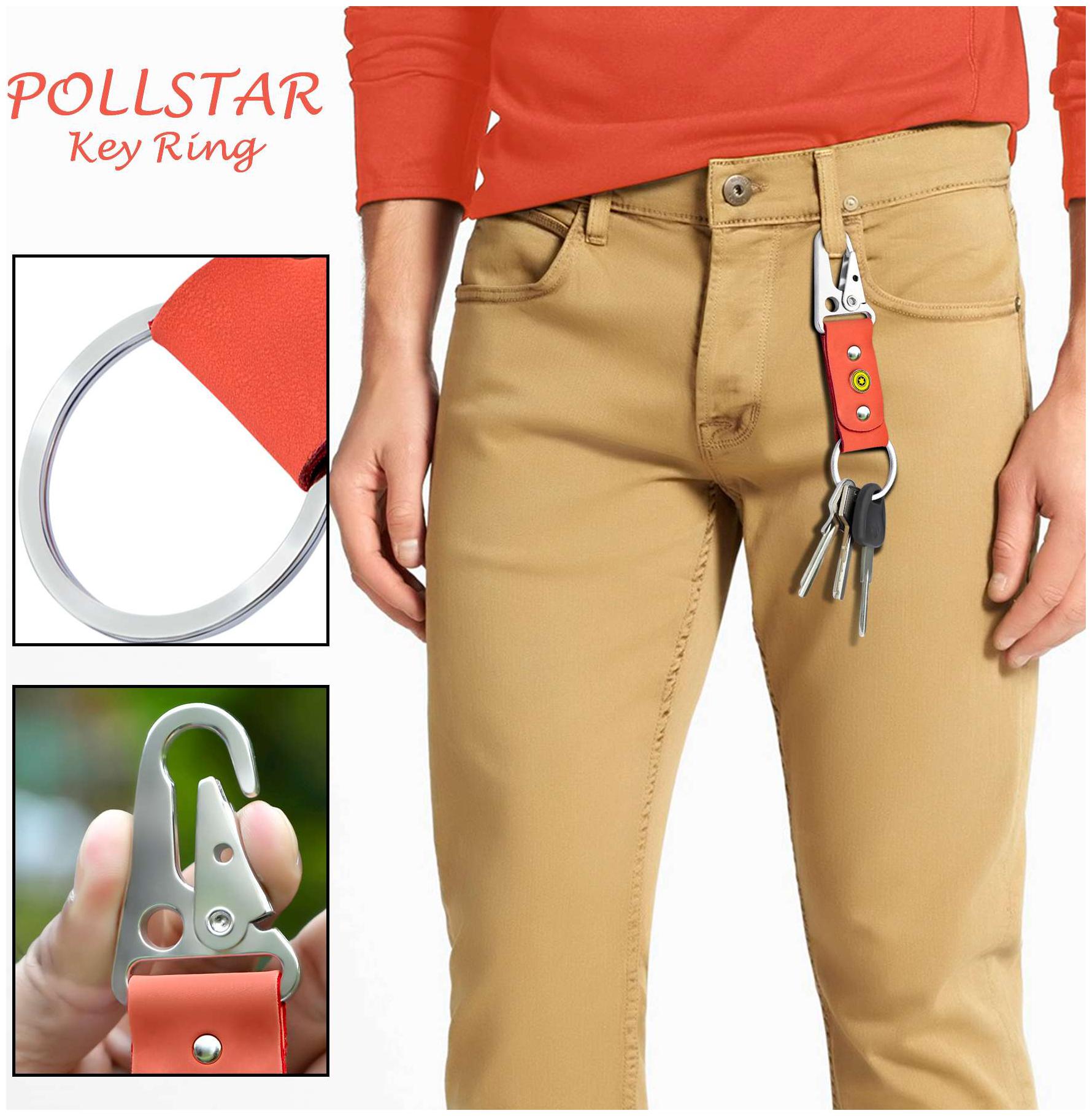 

POLLSTAR Quick Release Artificial Leather Handmade Made in INDIA Key Chain (KR10PK)