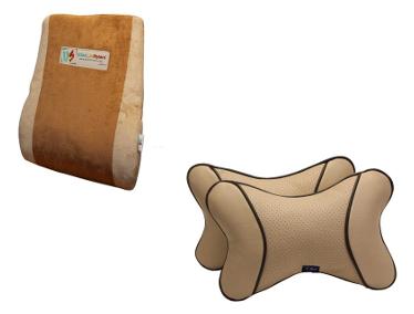 

Premium Car Pillow Neck Rest - Set of 2 Universal Full Backrest Cushion
