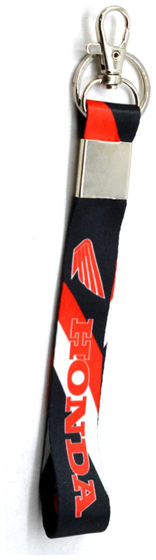 

Premium Quality Fabric Double Sided Honda Bike Logo Hook Key Chain for Honda Bike Lover