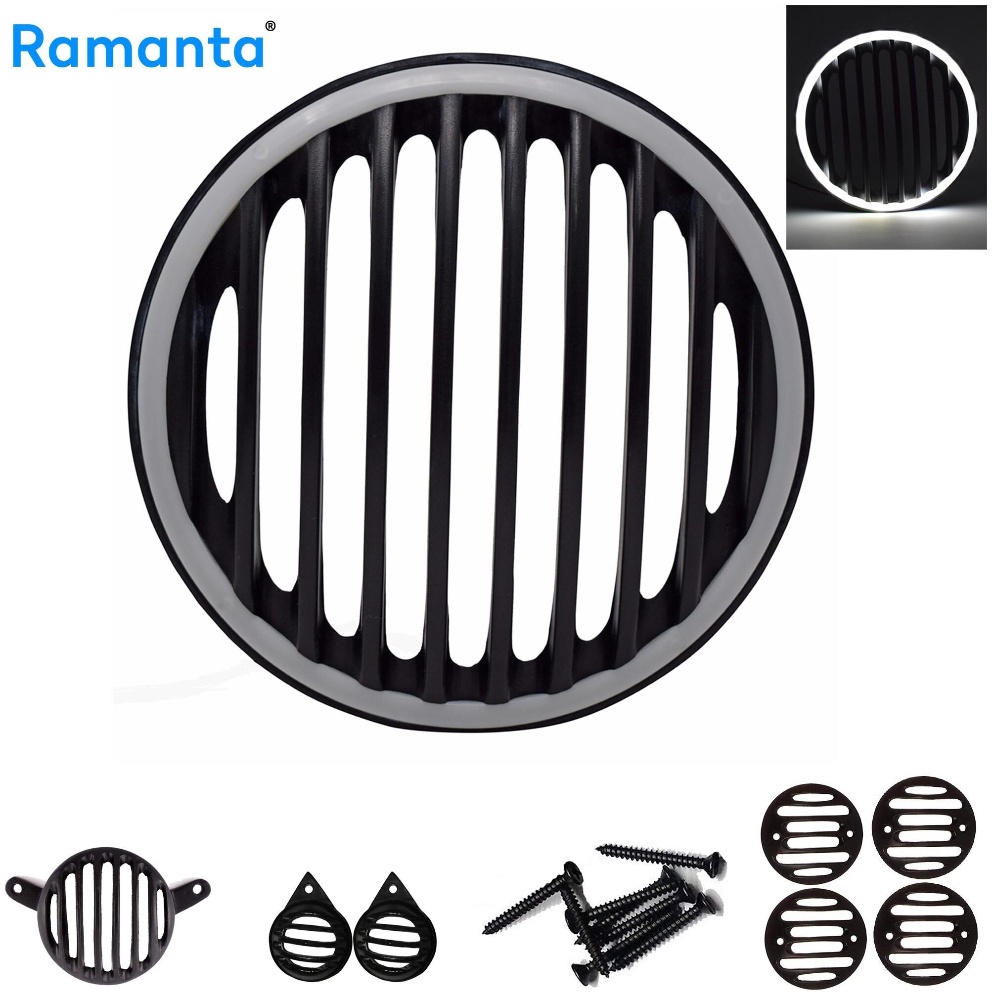 

Ramanta 1 Set Led Plastic Grill Bike Headlight Grill (Black)