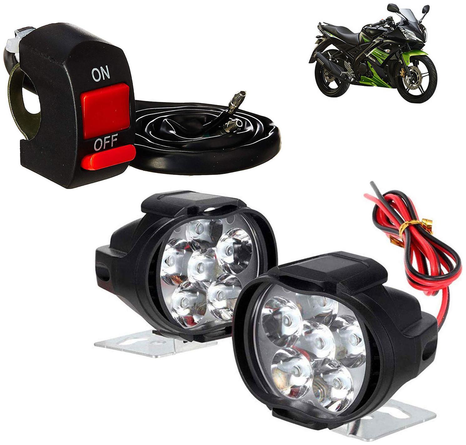 

Ramanta 2x 6LEDs Black Case light Lamp with Switch for Yamaha all Bike