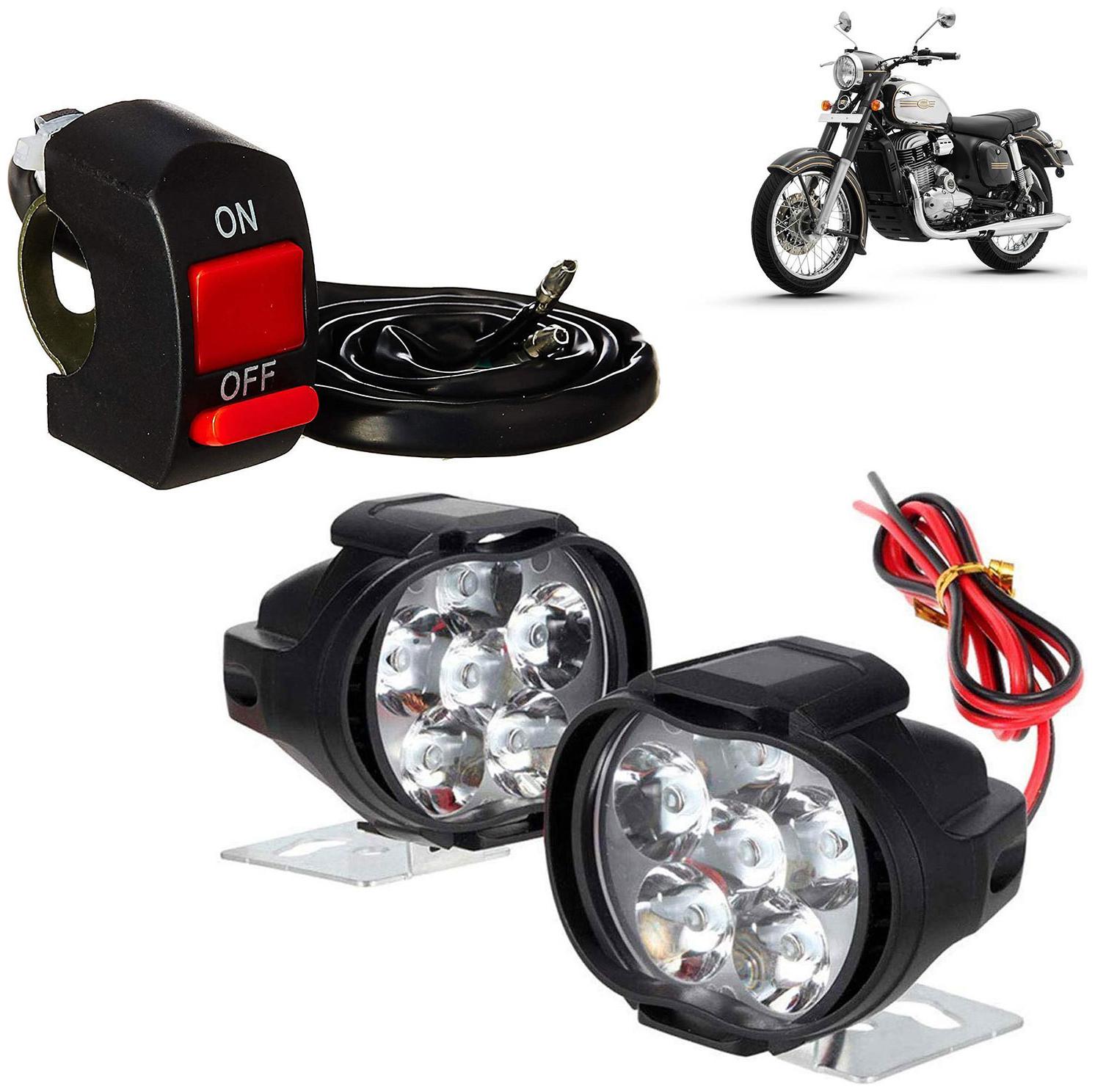 

Ramanta 2x 6LEDs Black Case light Lamp with Switch for Jawa all Bike