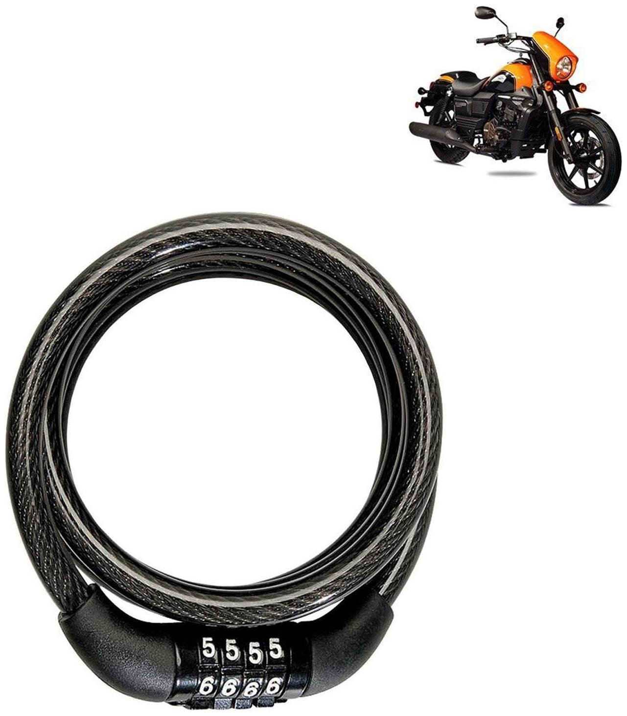 

Ramanta 4 Digits Combination Multipurpose Number Lock for UM Bikes Helmets Luggage (Color Black) (Pack Of 1)