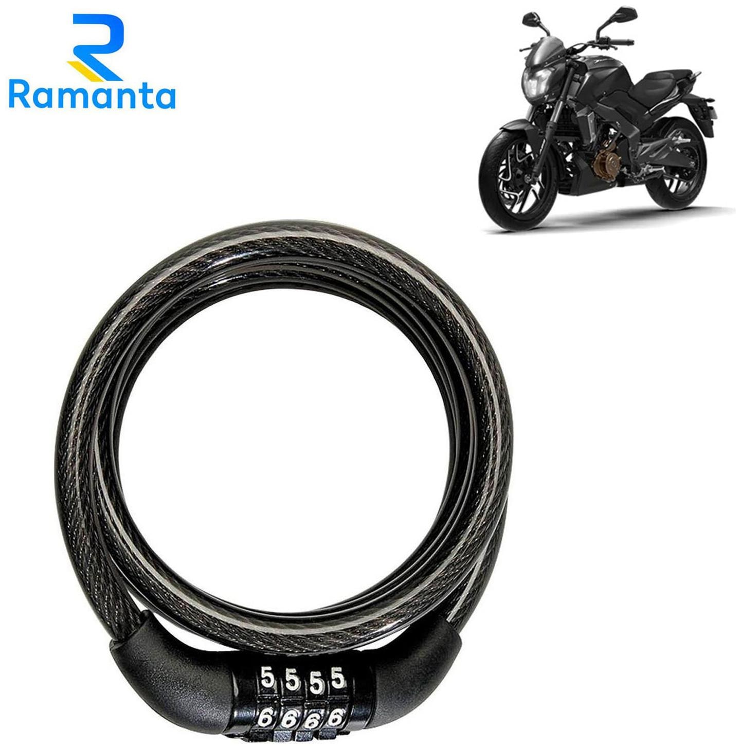 

Ramanta 4 Digits Combination Multipurpose Number Lock for Bajaj all Model Bike