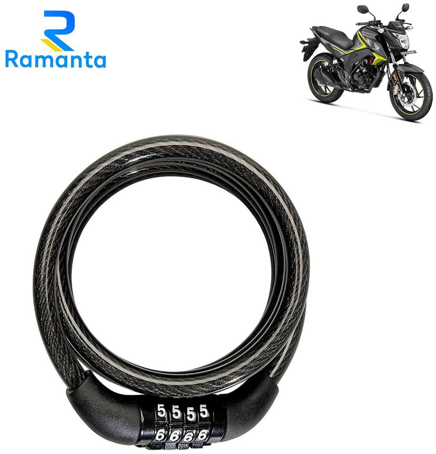

Ramanta 4 Digits Combination Multipurpose Number Lock for Honda all Model Bike
