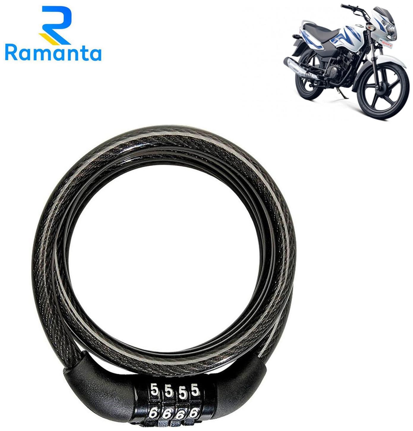 

Ramanta 4 Digits Combination Multipurpose Number Lock for TVS all Model Bike