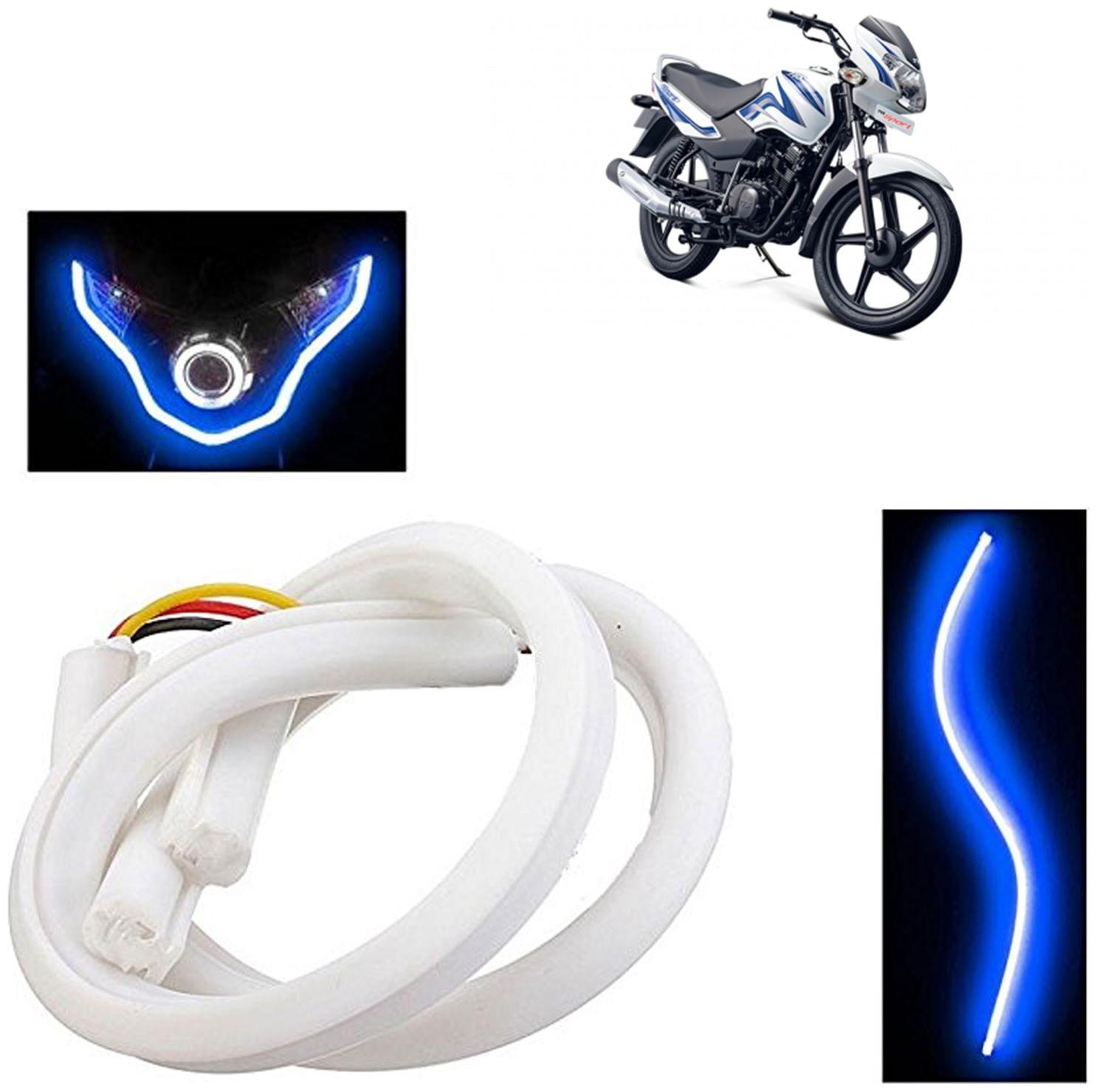 

Ramanta Flexible 30Cm Bike Headlight Blue Neon LED DRL Tube Light for Bike 1 pc Install By Professional