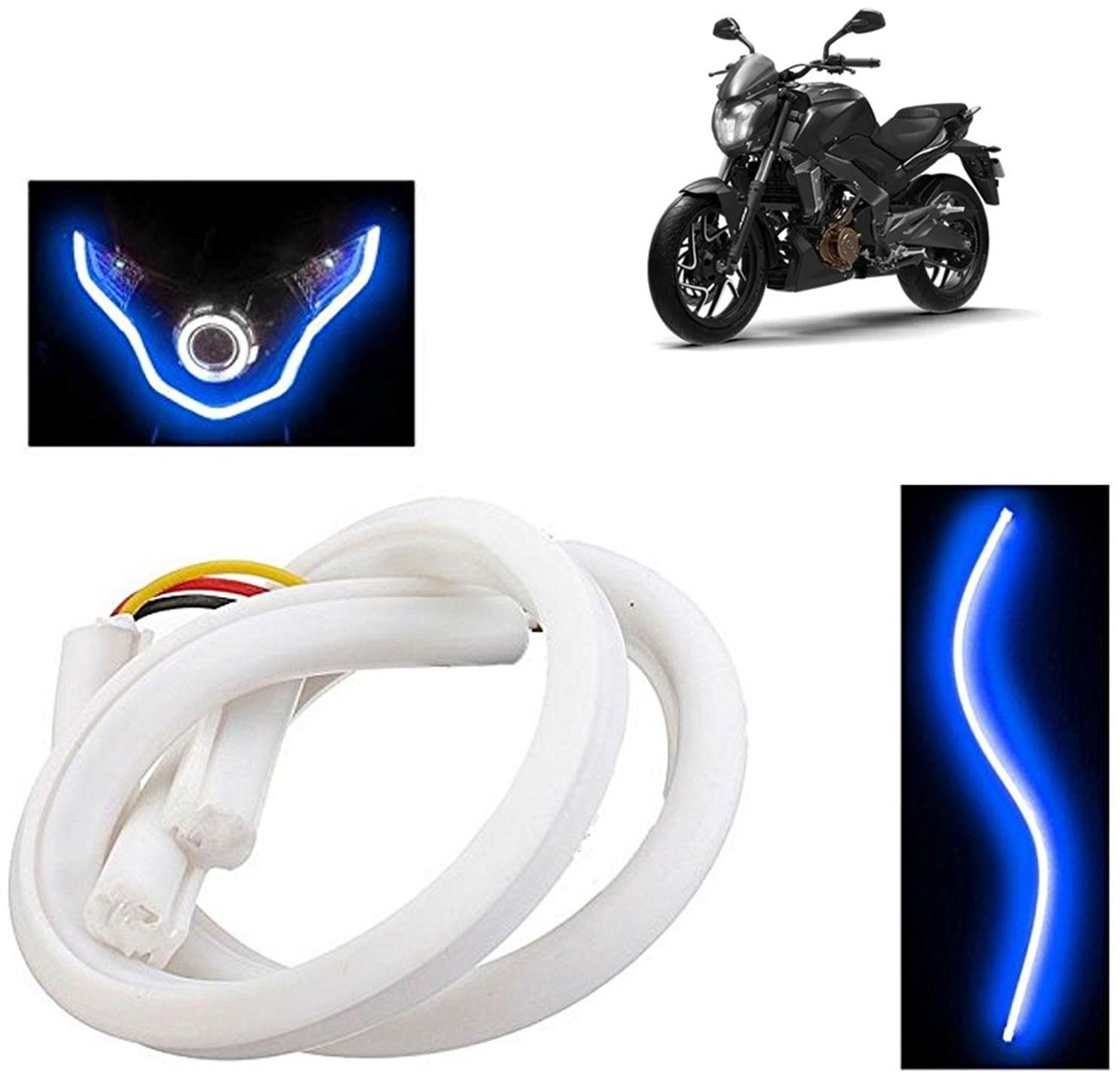 

Ramanta Flexible 30Cm Bike Headlight Blue Neon LED DRL Tube Light for Bike 1 pc Install By Professional