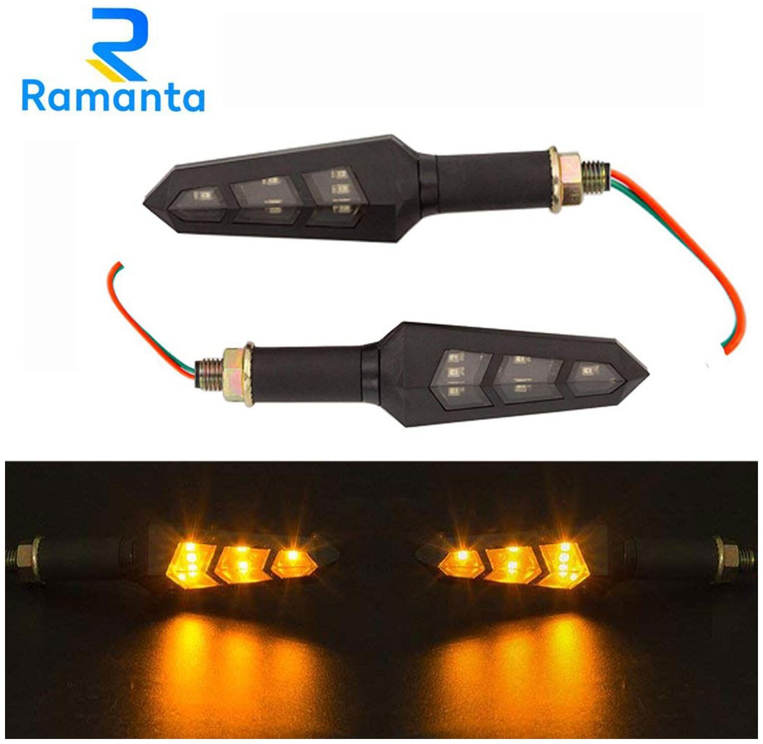 

Ramanta Front Rear LED Indicator Light for Universal For Bike Universal For Bike (Amber)