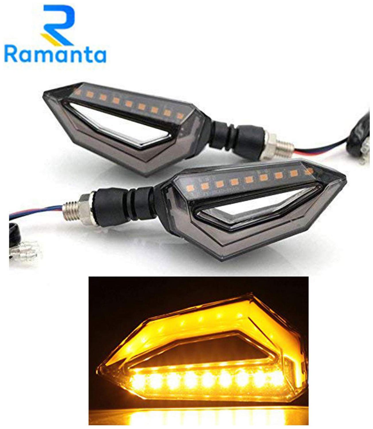 

Ramanta Front Rear LED Indicator Light for Universal For Bike Universal For Bike (Yellow)