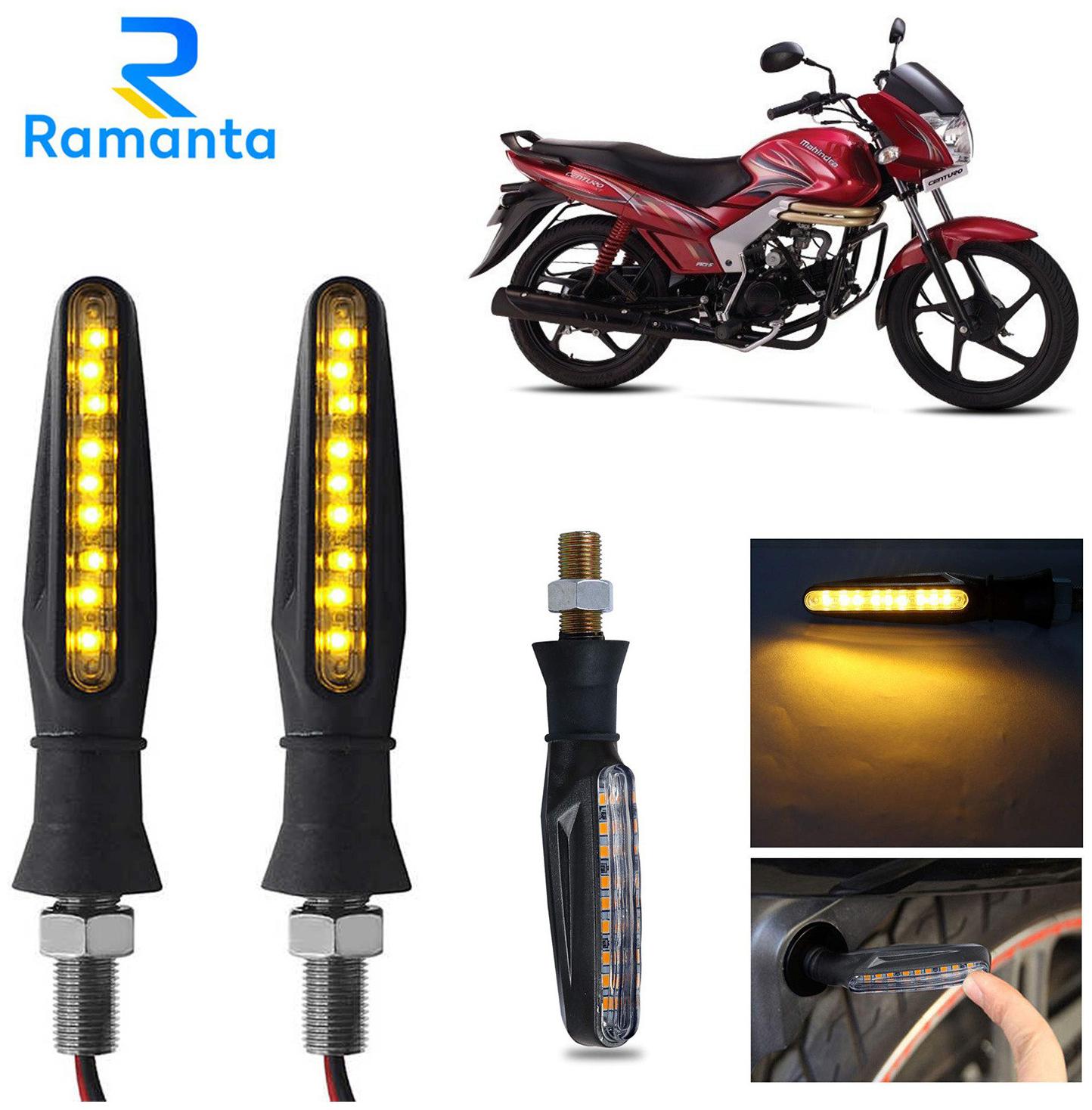 

Ramanta Front Rear LED Indicator Light for Mahindra Universal For Bike (Amber)
