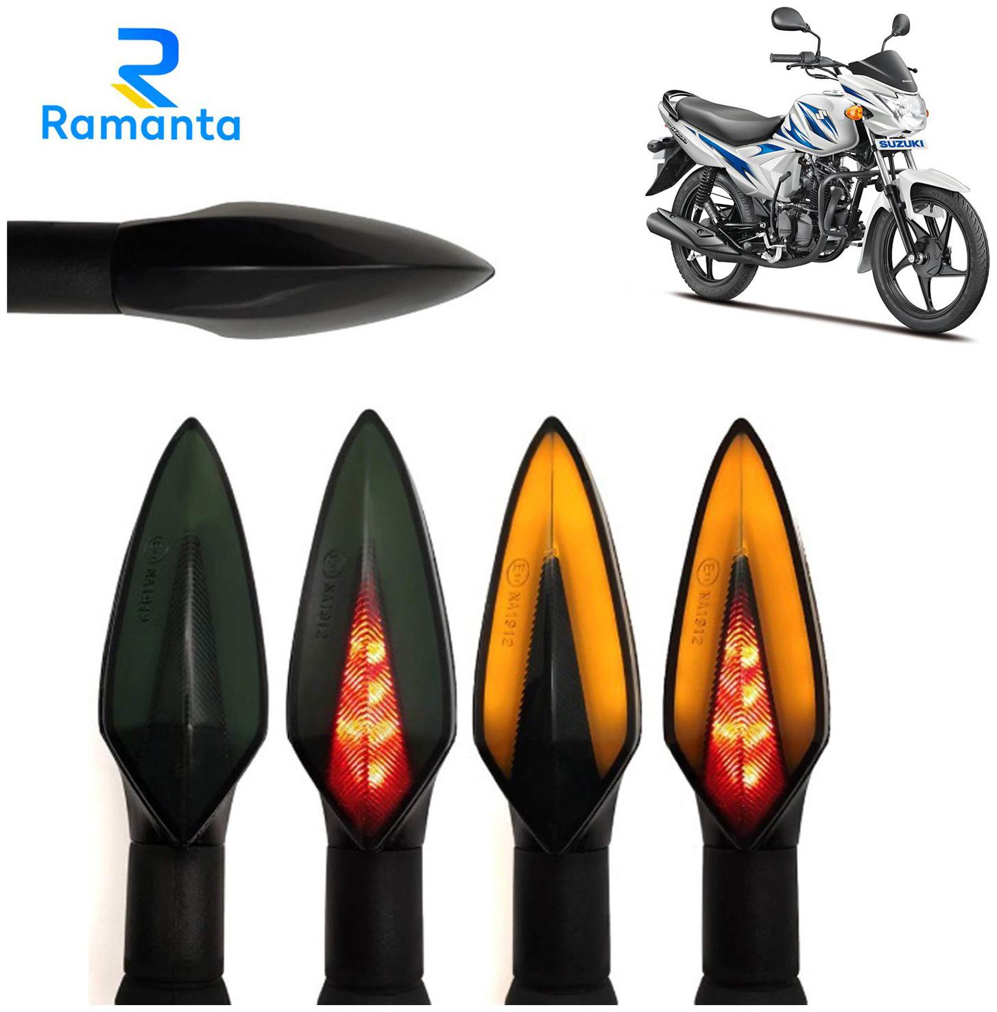 

Ramanta Front Rear LED Indicator Light for Suzuki Universal For Bike (Yellow Red)