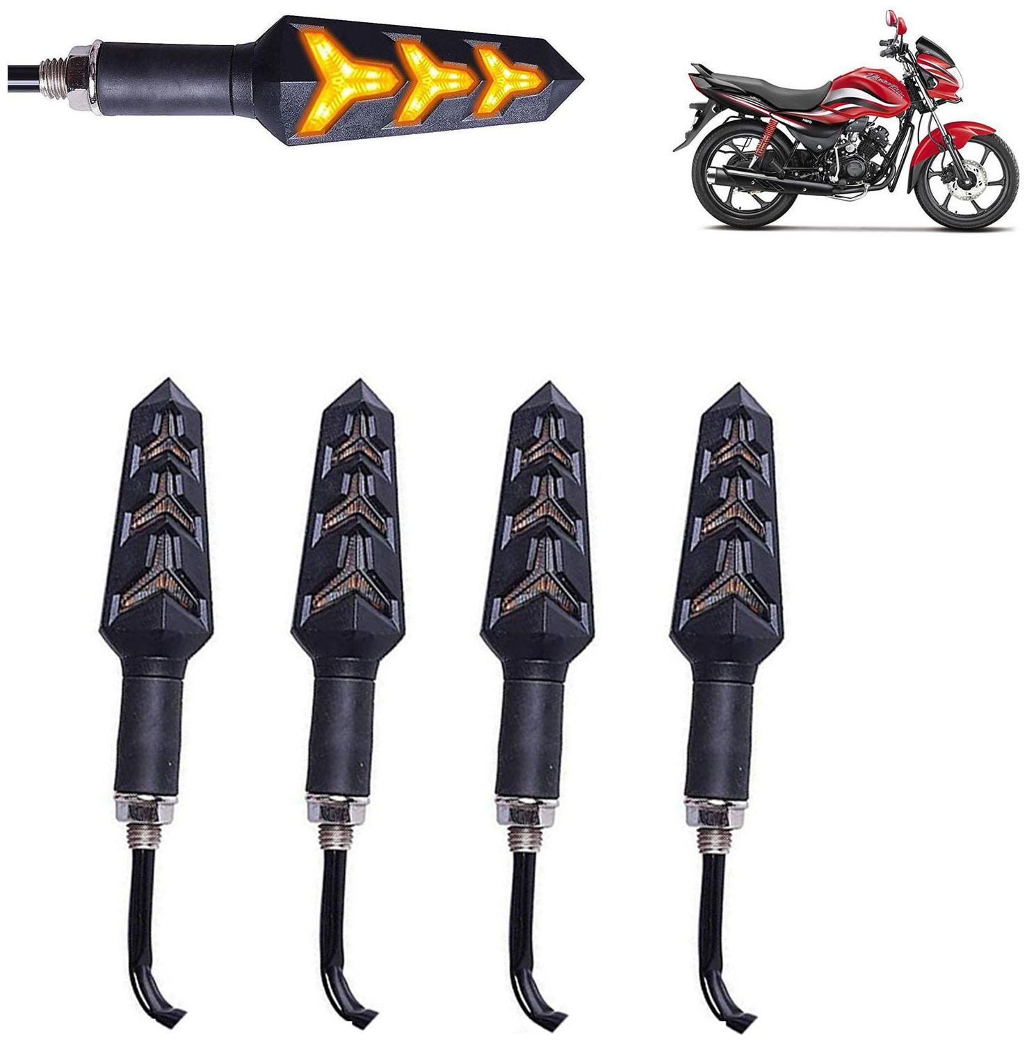 

Ramanta Front Rear LED Indicator Light for Hero Universal For Bike (Amber)