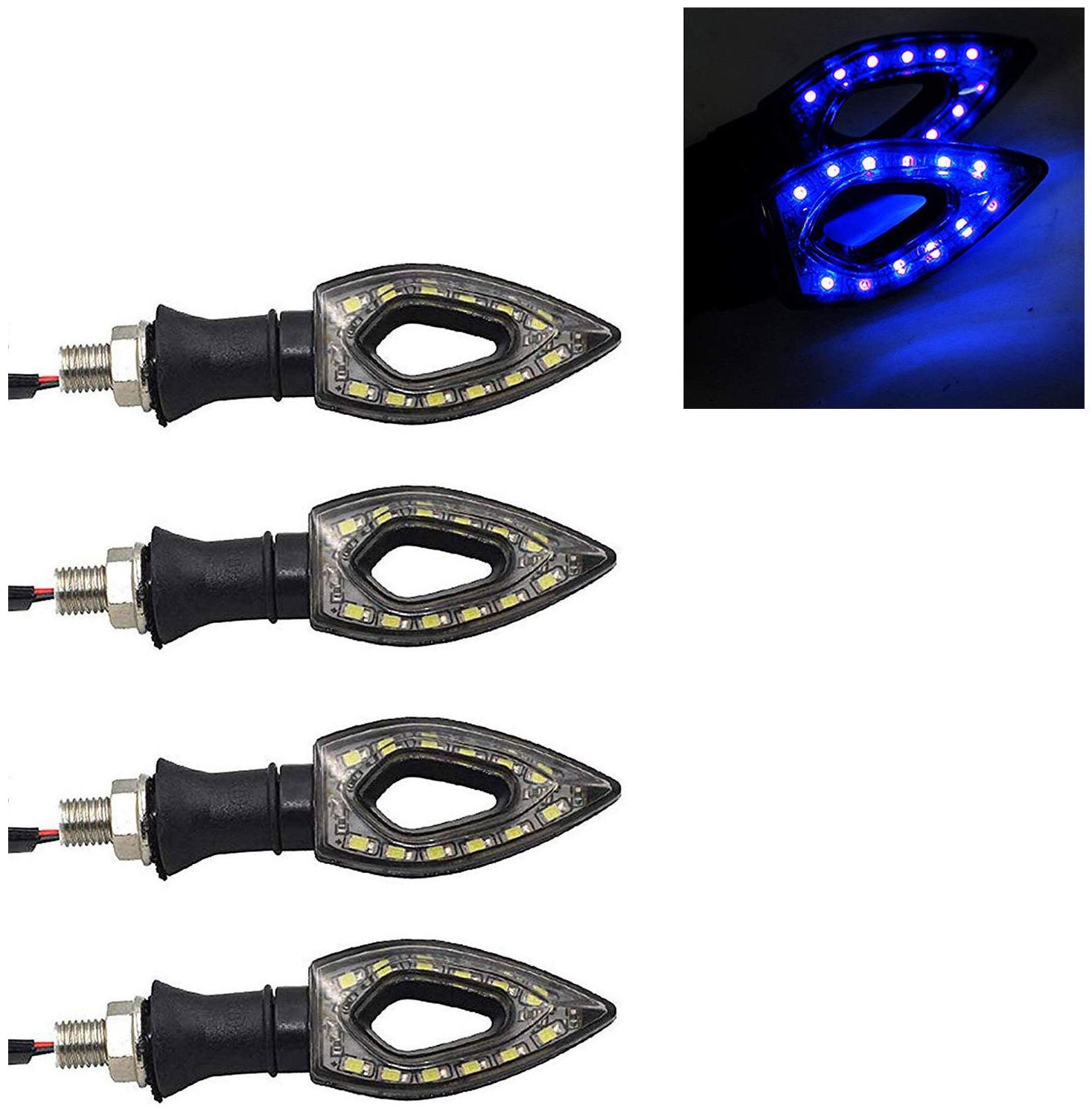 

Ramanta Front Rear LED Indicator Light for Universal For Bike Universal For Bike (Blue)