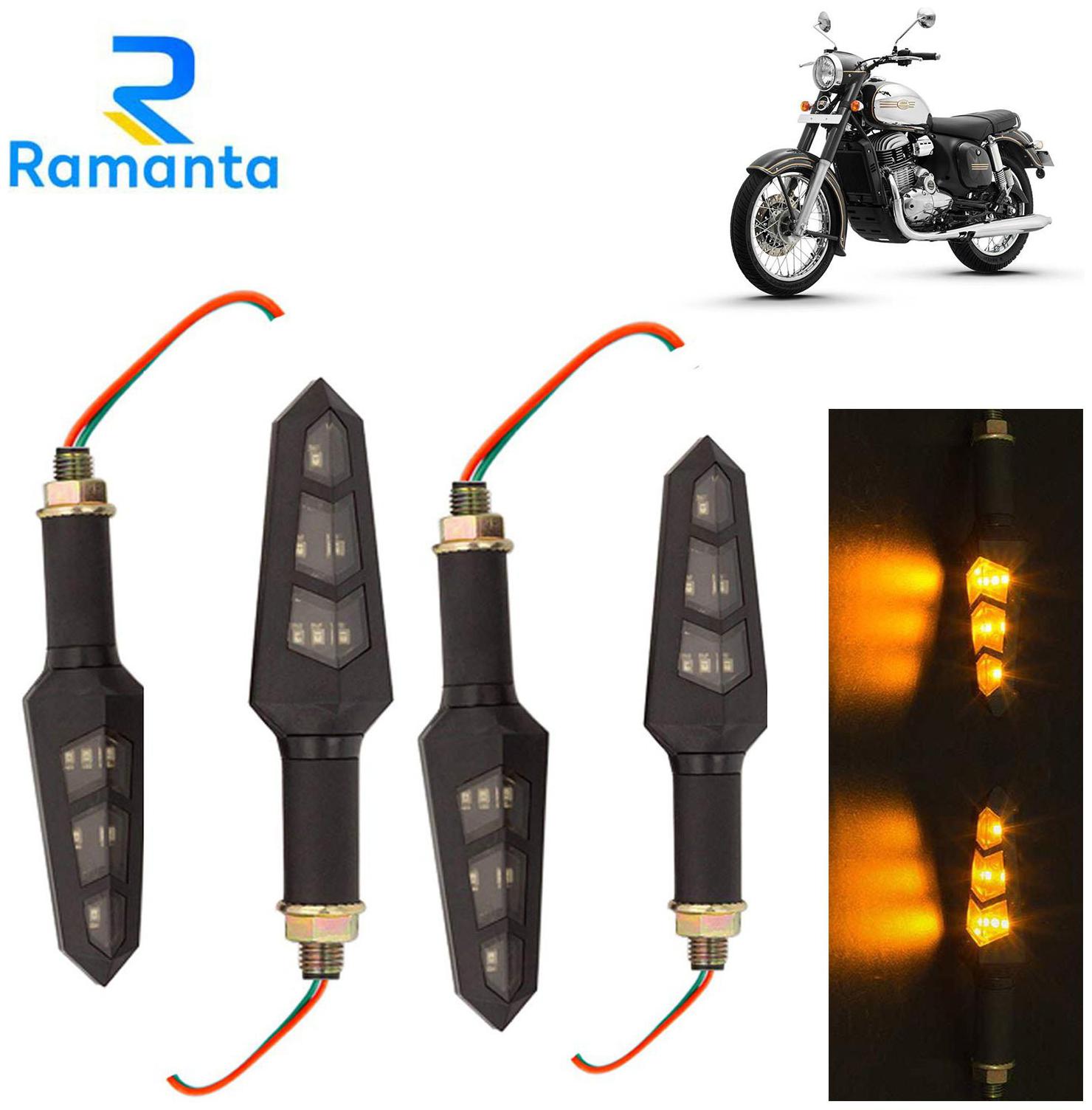 

Ramanta Front Rear LED Indicator Light for NA Universal For Bike (Amber)