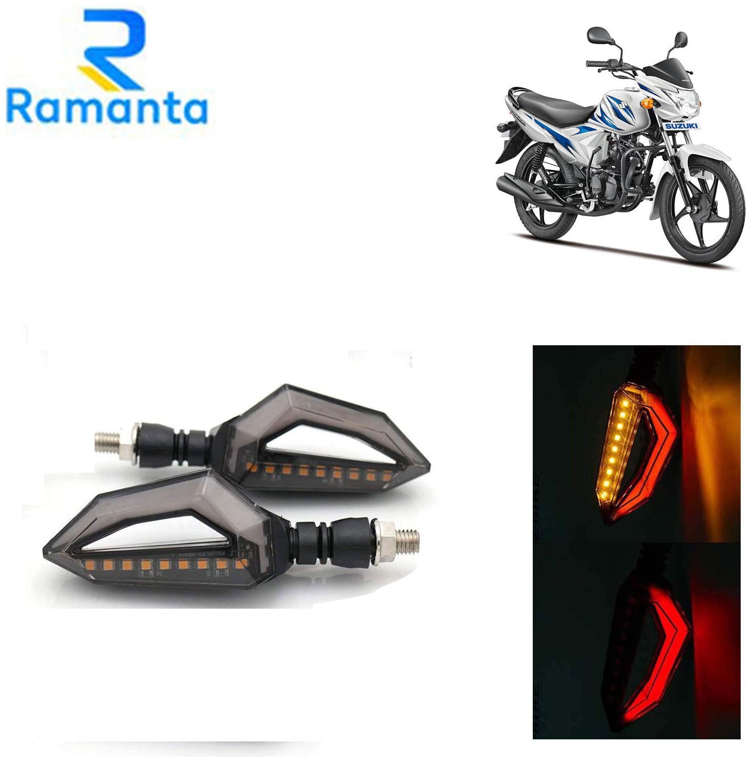 

Ramanta Front Rear LED Indicator Light for Suzuki Universal For Bike (Red Yellow)