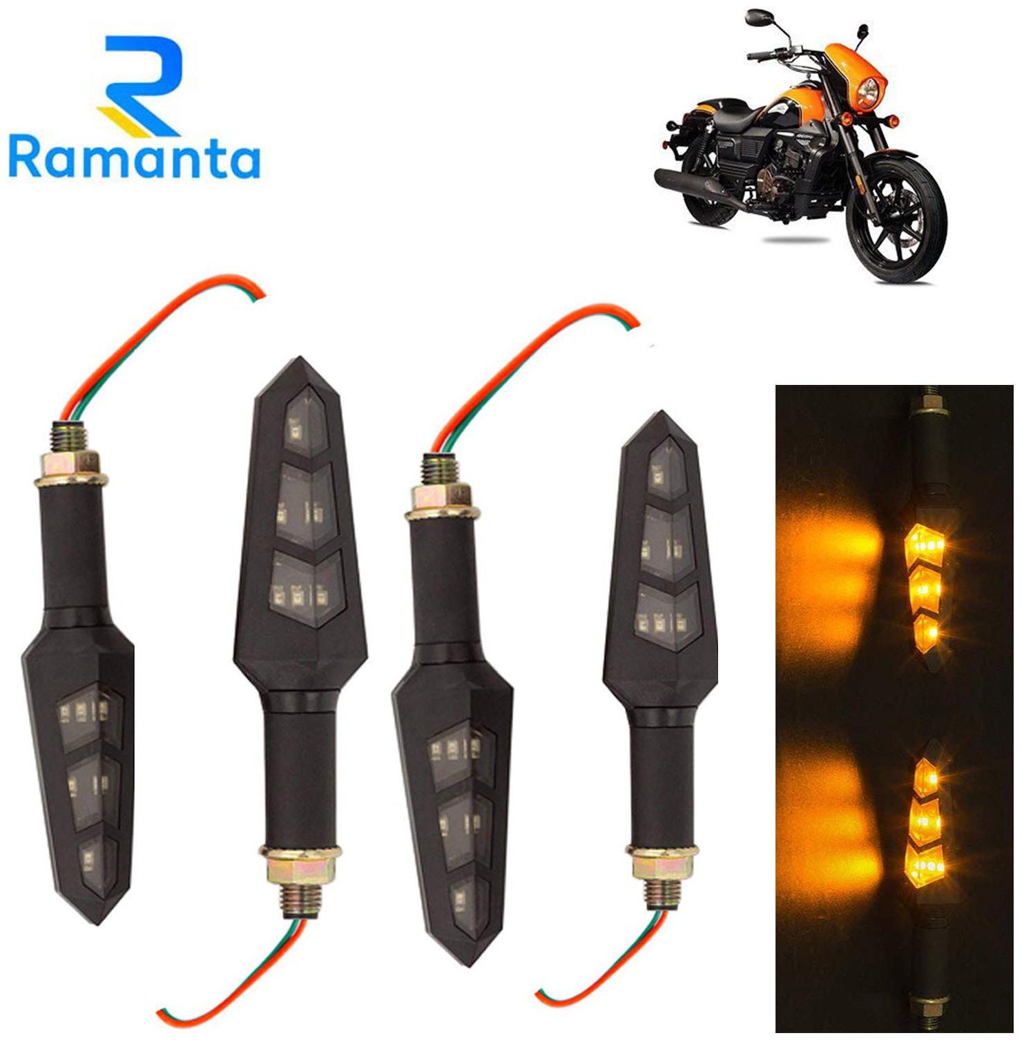 

Ramanta Front Rear LED Indicator Light for NA Universal For Bike (Amber)