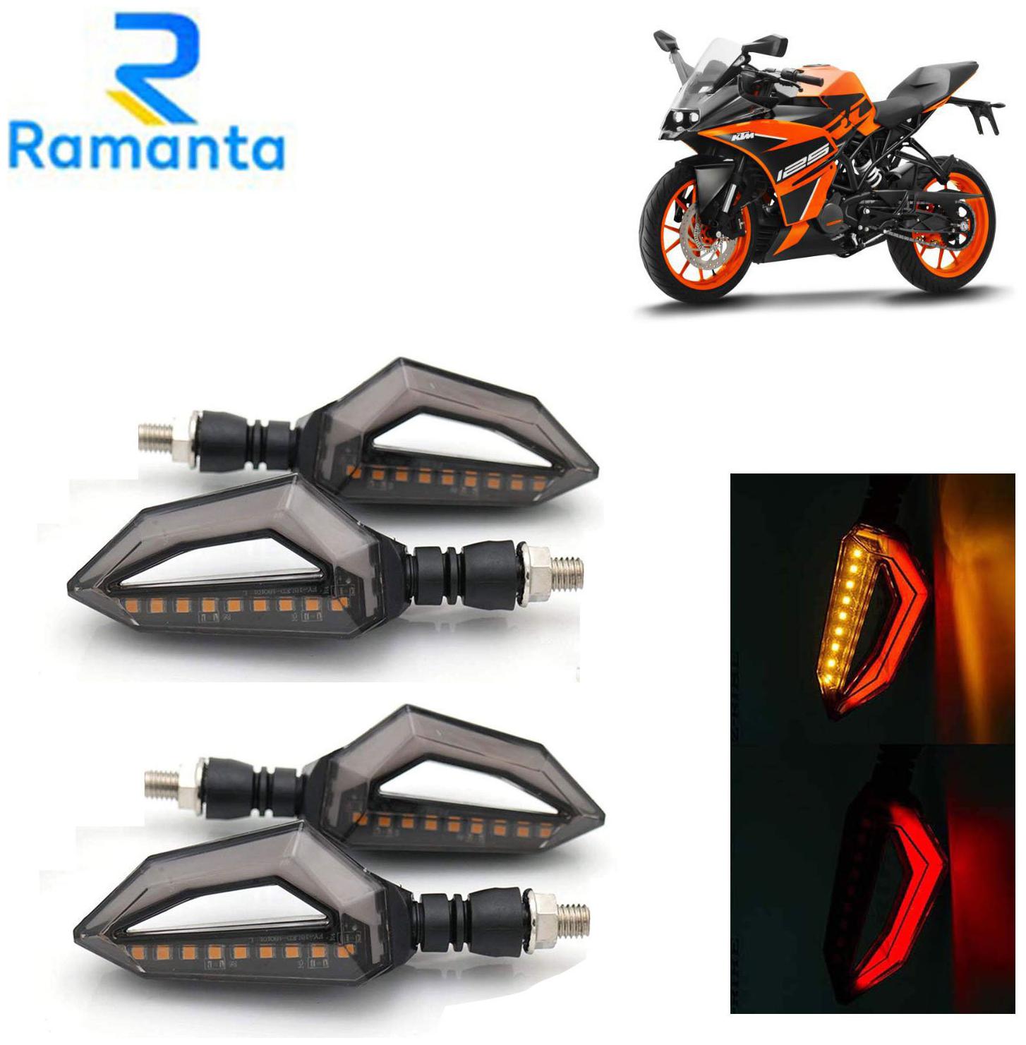 

Ramanta Front Rear LED Indicator Light for KTM Universal For Bike (Red Yellow)