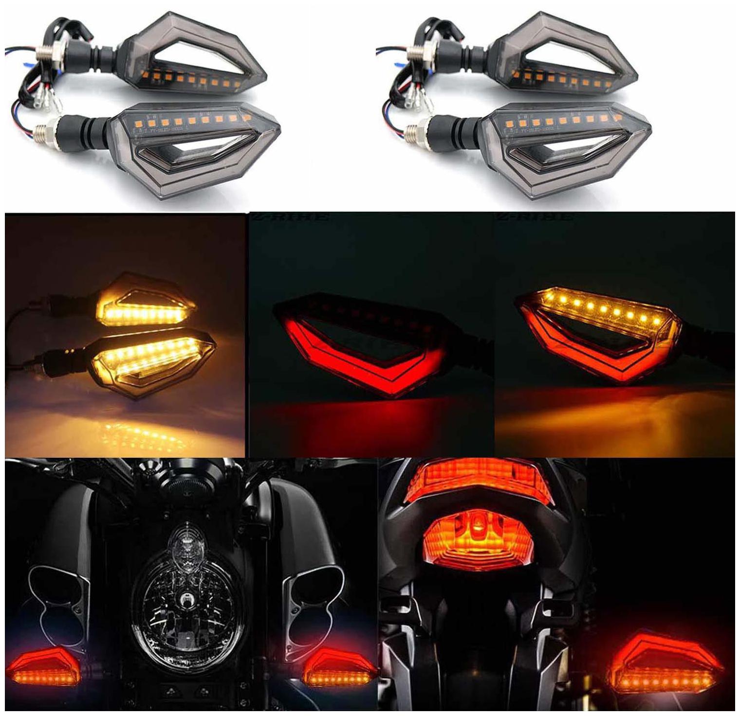 

Ramanta Front Rear LED Indicator Light for Universal For Bike Universal For Bike (Red Yellow)