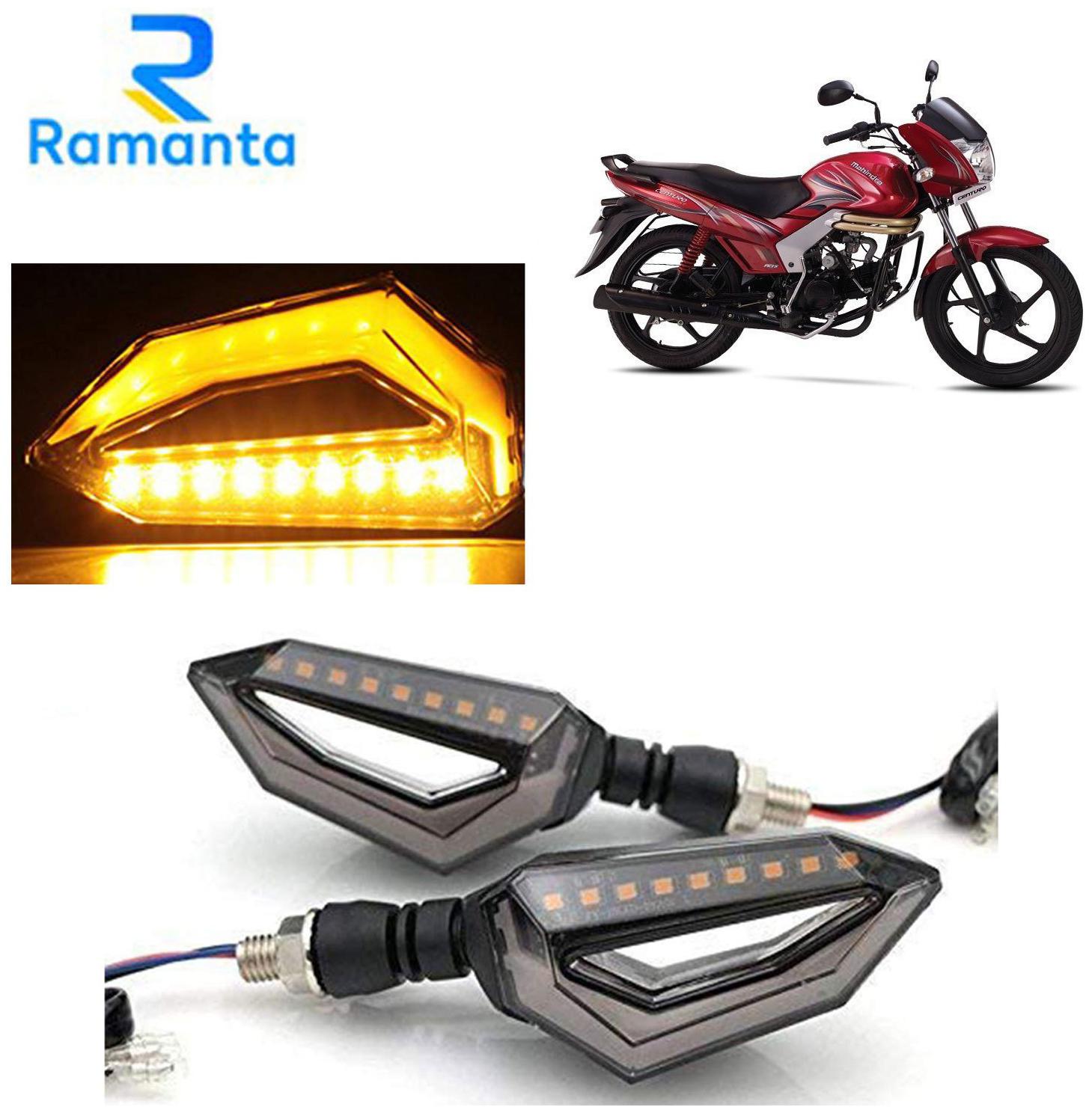 

Ramanta Front Rear LED Indicator Light for Mahindra Universal For Bike (Yellow)