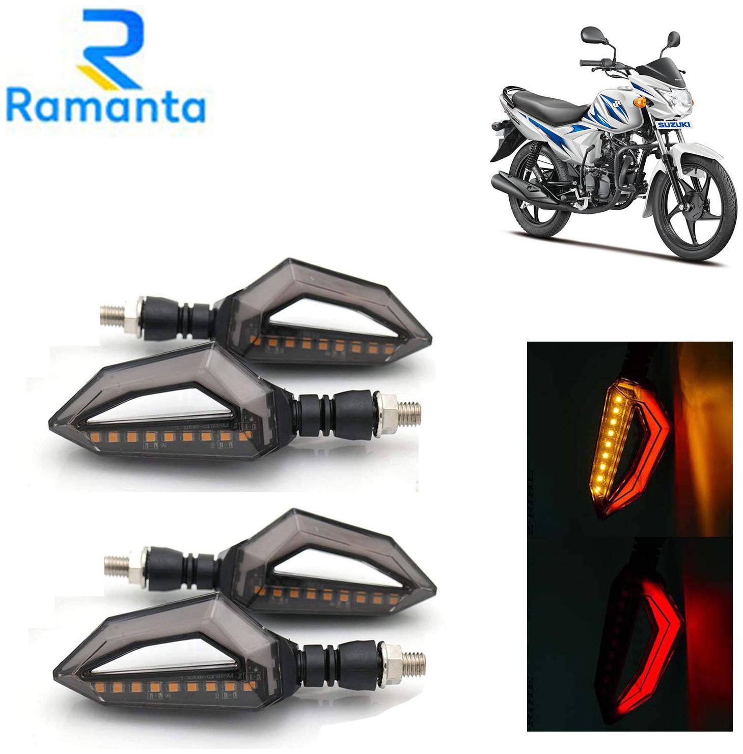 

Ramanta Front Rear LED Indicator Light for Suzuki Universal For Bike (Red Yellow)