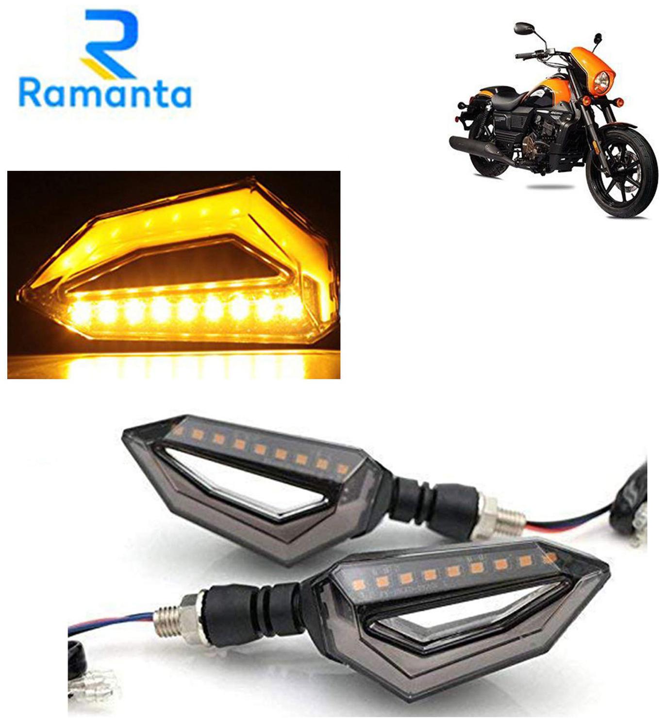 

Ramanta Front Rear LED Indicator Light for Universal For Bike Universal For Bike (Yellow)